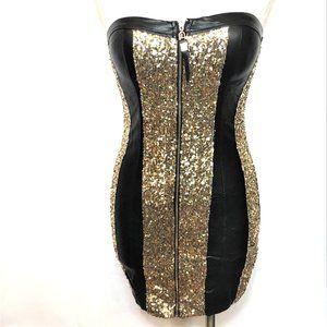 Gio R Gia Body Con Y2K  Strapless Dress Vtg